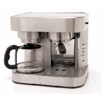 Krups XP604050 Combi Espresso Machine and 10-Cup Coffee Maker